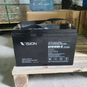 Ắc quy AGM kín khí Vision 12V, 100Ah 6FM100E-X 18 100e x 4