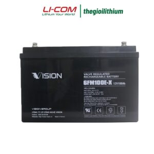 Ắc quy AGM kín khí Vision 12V, 100Ah 6FM100E-X 13 6fm100e x 1