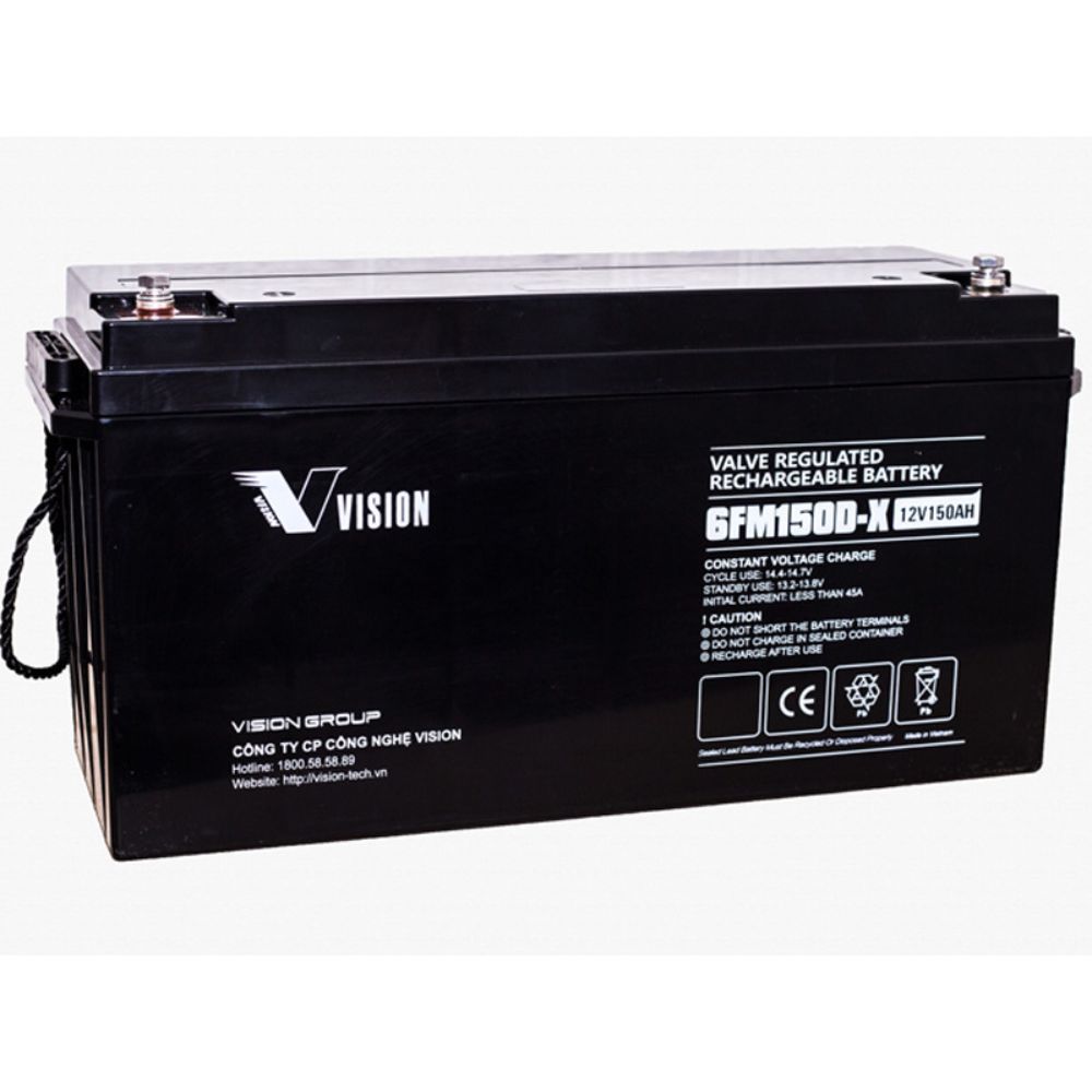 Ắc quy Vision xả sâu 12V, 150Ah 6FM150D-X 1 Ắc quy Vision xả sâu 12V, 150Ah 6FM150D-X