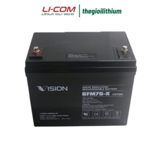 Acquy Vision 12V, 75Ah 6FM75-X 12 6fm75e x