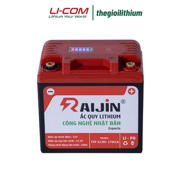 Ắc quy lithium khởi động xe máy 12V - 6Ah experts M, công nghệ lithium Nhật Bản của Raijin 1 Ắc quy lithium khởi động xe máy 12V - 6Ah experts M, công nghệ lithium Nhật Bản của Raijin