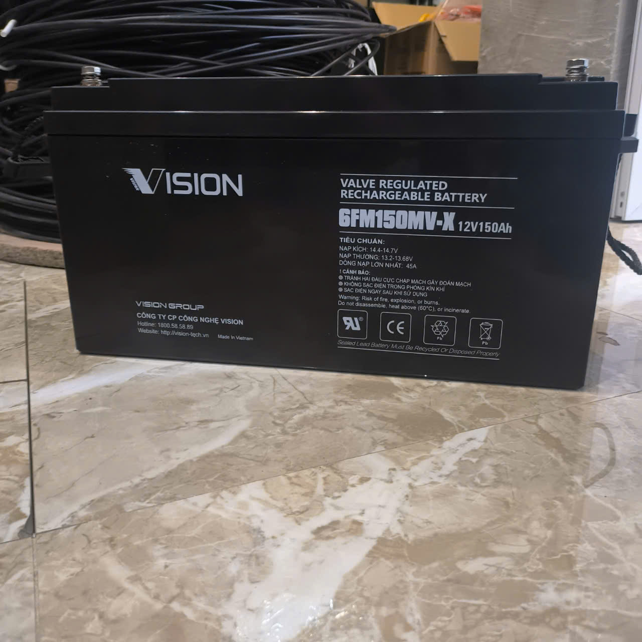 Ắc quy viễn thông Vision 12V, 150Ah 6FM150MV-X 5 Ắc quy viễn thông Vision 12V, 150Ah 6FM150MV-X - Ảnh 5