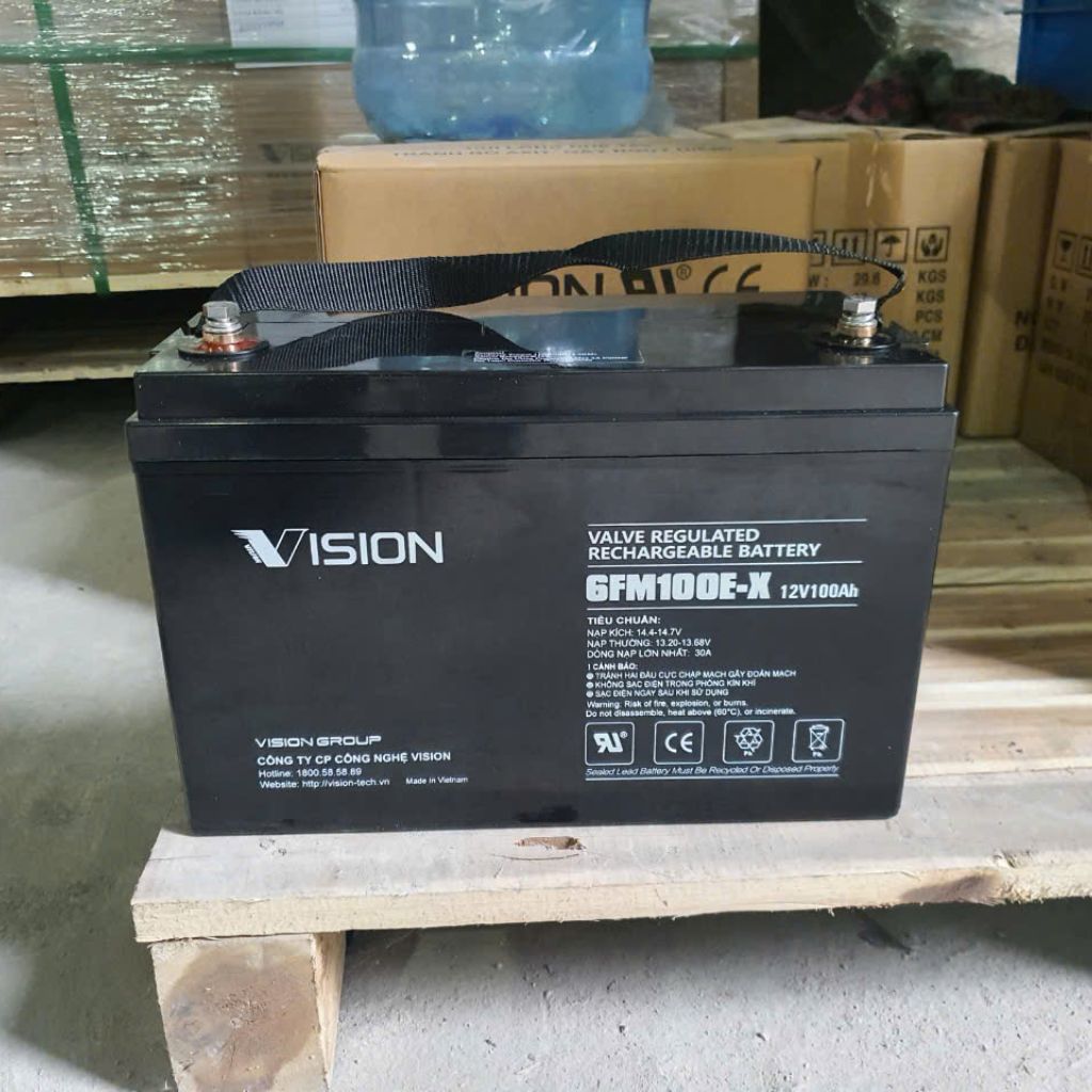 Ắc quy AGM kín khí Vision 12V, 100Ah 6FM100E-X 8 Ắc quy AGM kín khí Vision 12V, 100Ah 6FM100E-X - Ảnh 8
