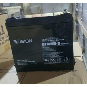 Ắc quy Vision AGM 12V, 55Ah 6FM55-X