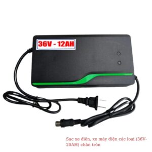 Sạc xe đạp điện, xe máy điện 36V-20Ah chân tròn 6 sac xe may dien cac loai 36v 20ah chan tron 2