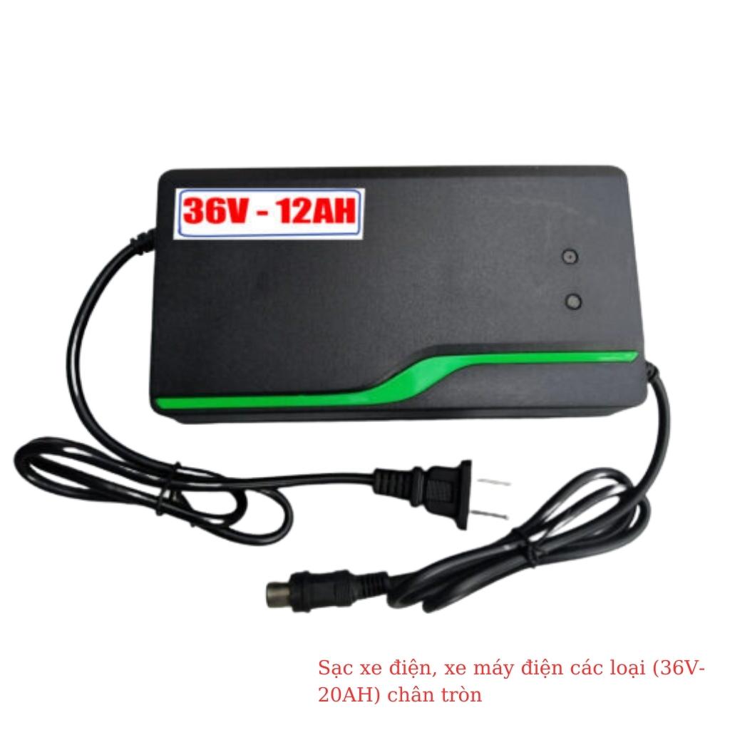 Sạc xe đạp điện, xe máy điện 36V-20Ah chân tròn 2 Sạc xe đạp điện, xe máy điện 36V-20Ah chân tròn - Ảnh 2