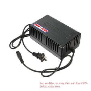 Sạc xe đạp điện, xe máy điện 36V-20Ah chân tròn 9 sac xe may dien cac loai 36v 20ah chan tron
