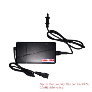 Sạc xe đạp điện, xe máy điện 36V-20Ah chân vuông cao cấp 10 sac xe may dien cac loai 36v 20ah chan vuong 1
