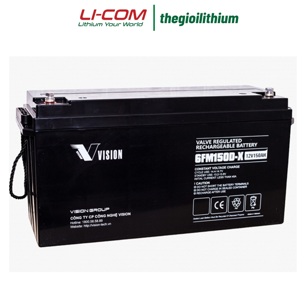Ắc quy viễn thông Vision 12V, 150Ah 6FM150MV-X 13 Ắc quy viễn thông Vision 12V, 150Ah 6FM150MV-X - Ảnh 13
