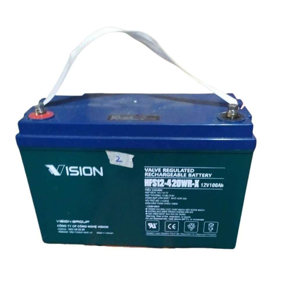 Ắc quy viễn thông UPS khô kín khí Vision 12V, 100Ah HFS12-420WR-X 1 Ắc quy viễn thông UPS khô kín khí Vision 12V, 100Ah HFS12-420WR-X