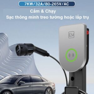 Trạm sạc ô tô điện treo tường AC 32A 7KW có đèn báo và quẹt thẻ RFID GEV203 19 tram sac o to dien 7 kw treo tuong quet the 3