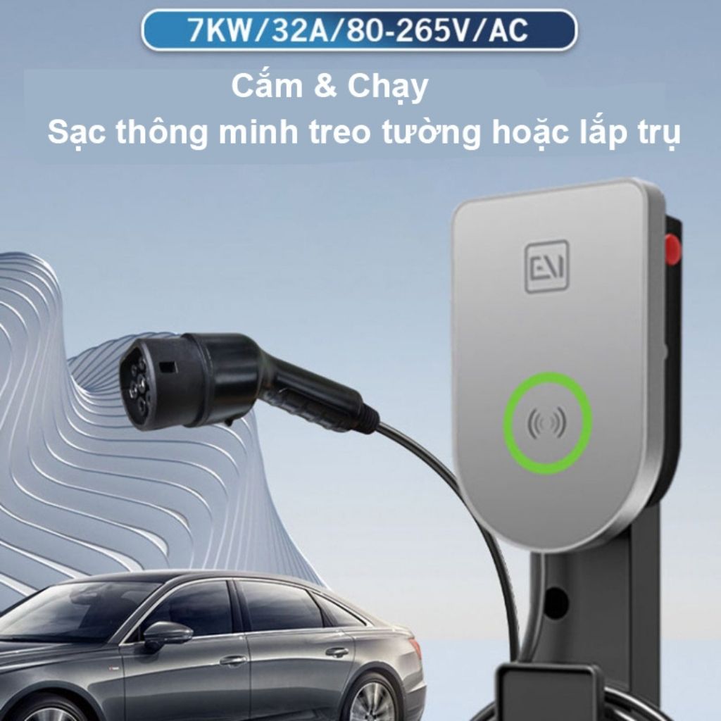 Trạm sạc ô tô điện treo tường AC 32A 7KW có đèn báo và quẹt thẻ RFID GEV203 6 Trạm sạc ô tô điện treo tường AC 32A 7KW có đèn báo và quẹt thẻ RFID GEV203 - Ảnh 6