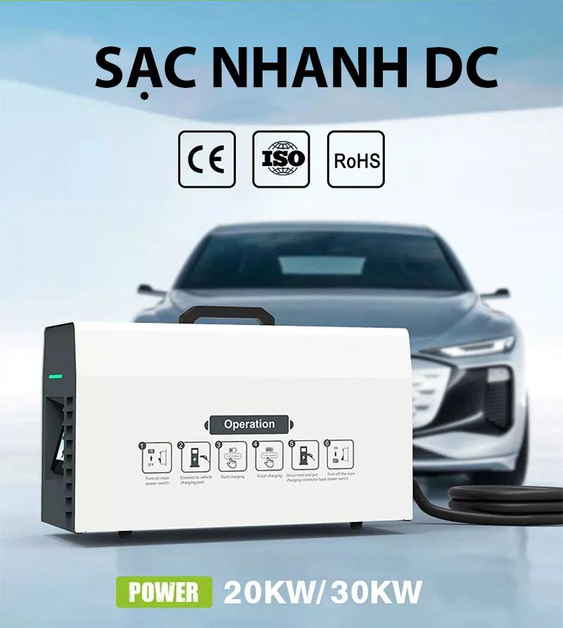 Sạc ô tô điện di động DC nhanh 20/30kw 3 pha 1 Sạc ô tô điện di động DC nhanh 20/30kw 3 pha
