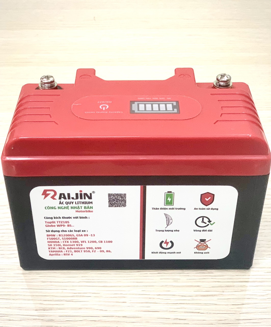 Ắc quy lithium cho xe phân khối lớn Sh350i và CB500 của Raijin 3 Ắc quy lithium cho xe phân khối lớn Sh350i và CB500 của Raijin - Ảnh 3