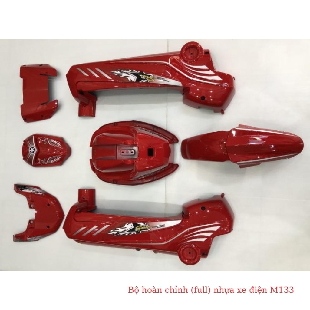 Bộ nhựa full xe điện M133 plus màu đỏ 1 Bộ nhựa full xe điện M133 plus màu đỏ
