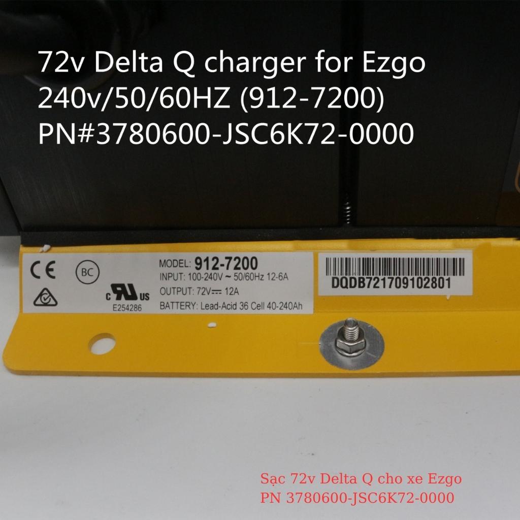 Sạc 72v Delta Q cho xe Ezgo 240v @ 50@60HZ (912-7200) PN 3780600-JSC6K72-0000 2 Sạc 72v Delta Q cho xe Ezgo 240v @ 50@60HZ (912-7200) PN 3780600-JSC6K72-0000 - Ảnh 2