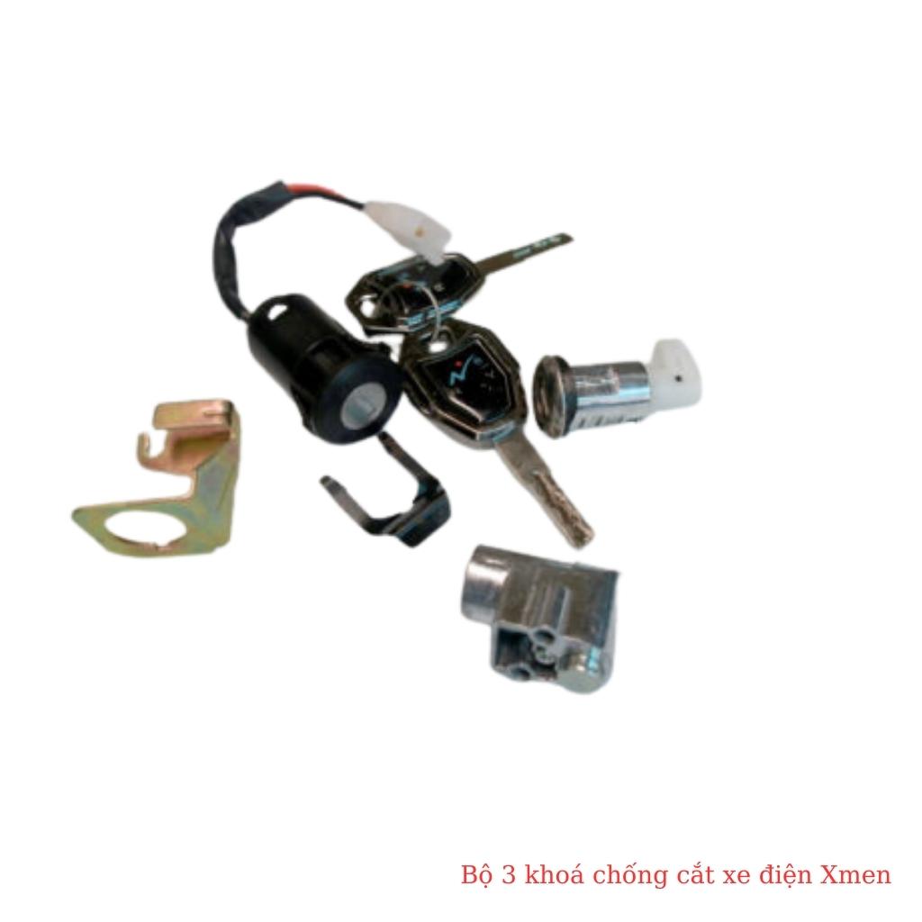 Bộ 3 khoá chống cắt xe điện Xmen chất lượng cao, mẫu đẹp 2 Bộ 3 khoá chống cắt xe điện Xmen chất lượng cao, mẫu đẹp - Ảnh 2
