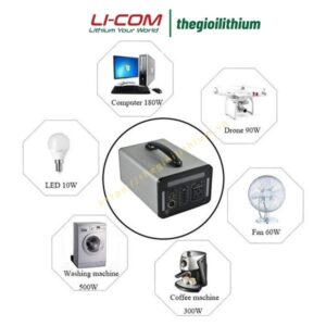 Pin lithium xách tay ngoài trời 500-1000w