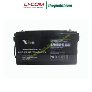 Ắc quy lưu trữ solar dòng xả sâu 12V, 80Ah 6FM80D-X