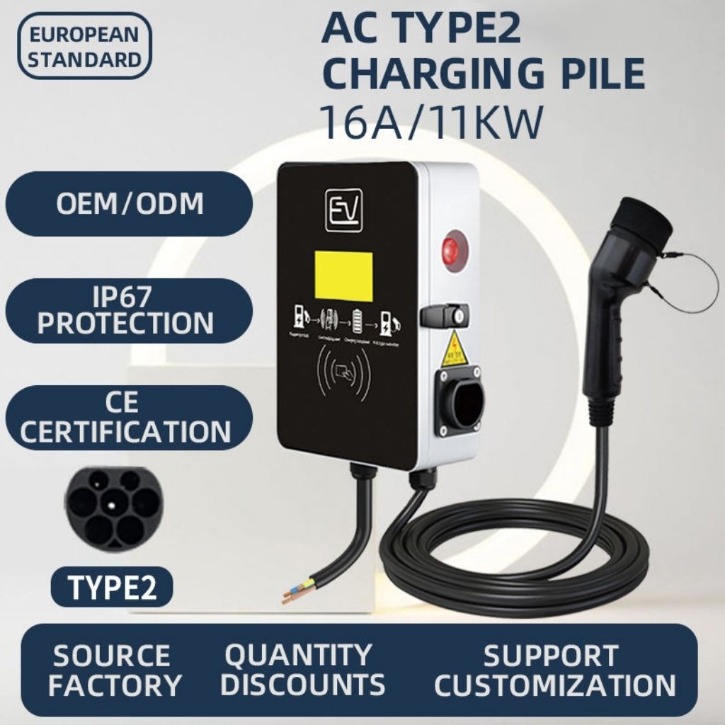 Sạc ô tô điện EV AC 32A 22kW 3 pha có màn hình và quẹt thẻ RFID GEV210 6 Sạc ô tô điện EV AC 32A 22kW 3 pha có màn hình và quẹt thẻ RFID GEV210 - Ảnh 6