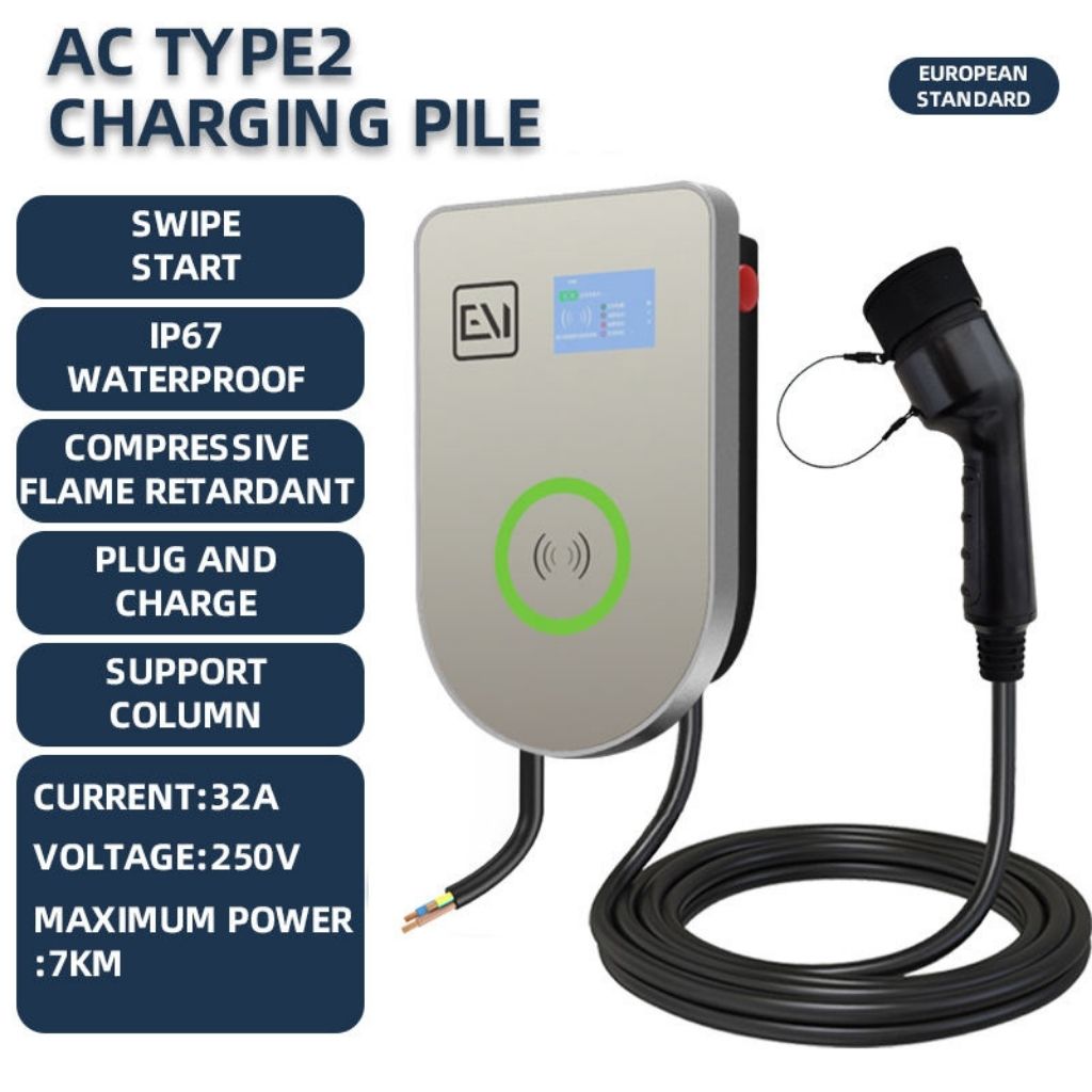 Trạm sạc ô tô điện treo tường AC 32A 7KW có màn hình, quẹt thẻ RFID GEV204 7 Trạm sạc ô tô điện treo tường AC 32A 7KW có màn hình, quẹt thẻ RFID GEV204 - Ảnh 7