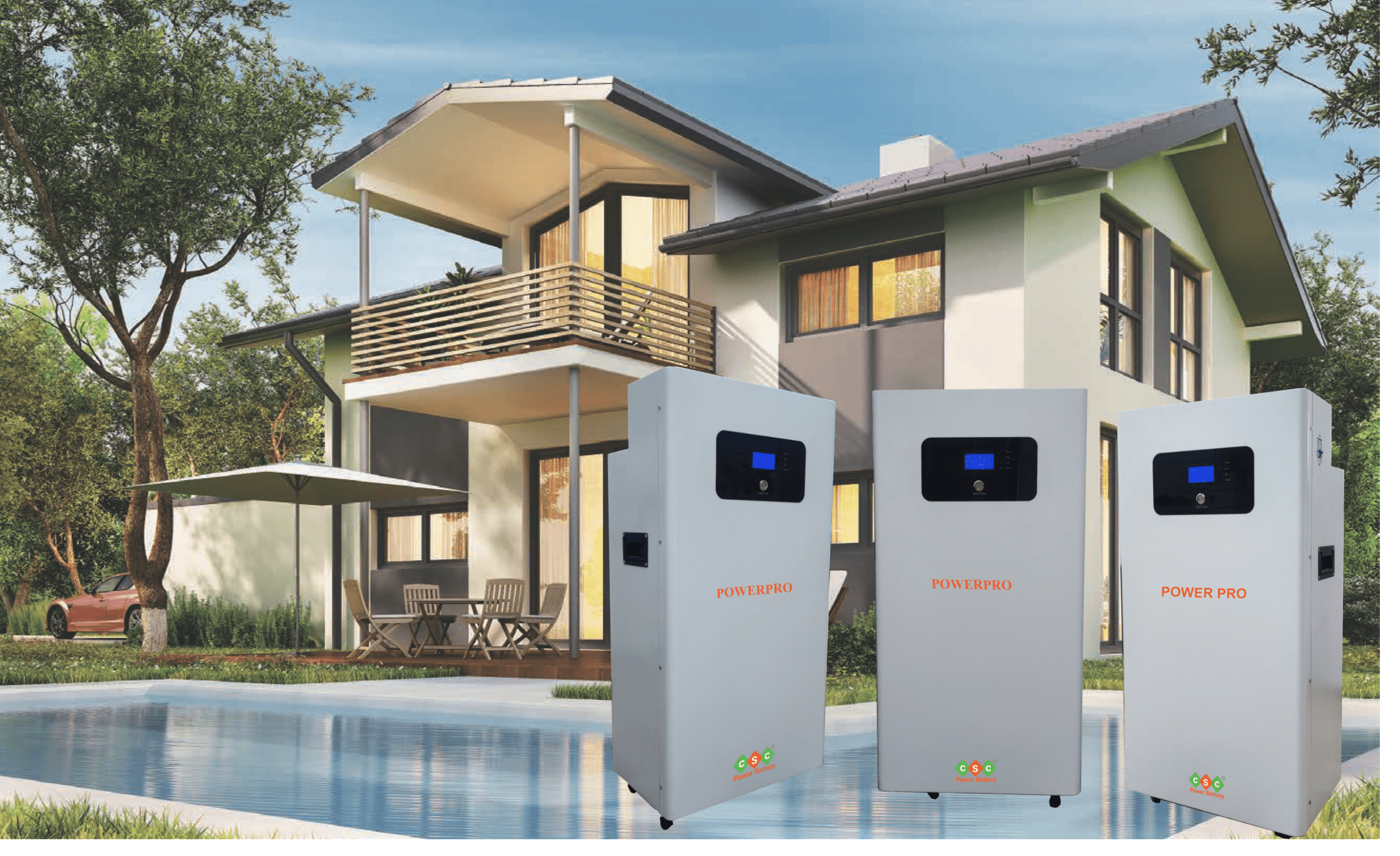 Pin lưu trữ năng lượng mặt trời dựa tường POWERPRO 51,2V 280Ah 14,3kWh 1 Pin lưu trữ năng lượng mặt trời dựa tường POWERPRO 51,2V 280Ah 14,3kWh