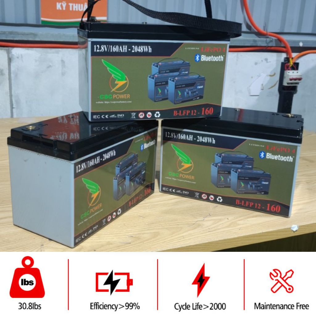 Pin lithium lưu trữ 12V 160Ah thay thế ắc quy a xít chì 6 Pin lithium lưu trữ 12V 160Ah thay thế ắc quy a xít chì - Ảnh 6