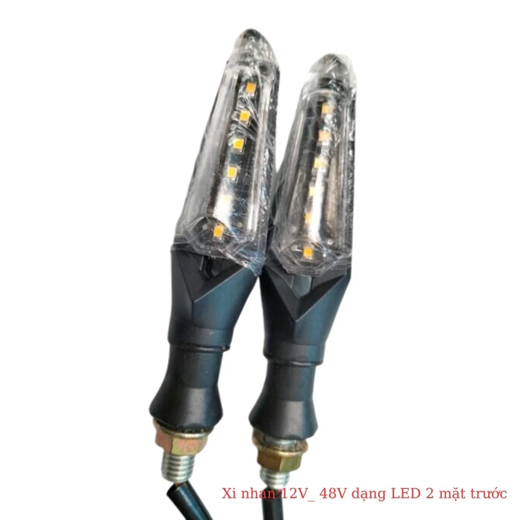 Xi nhan 12V, 48V dạng LED 2 mặt trước sau, gắn xe máy, xe điện Xmen, NIJIA, CAP A, 133 và nhiều loại xe khác nhau 1 Xi nhan 12V, 48V dạng LED 2 mặt trước sau, gắn xe máy, xe điện Xmen, NIJIA, CAP A, 133 và nhiều loại xe khác nhau