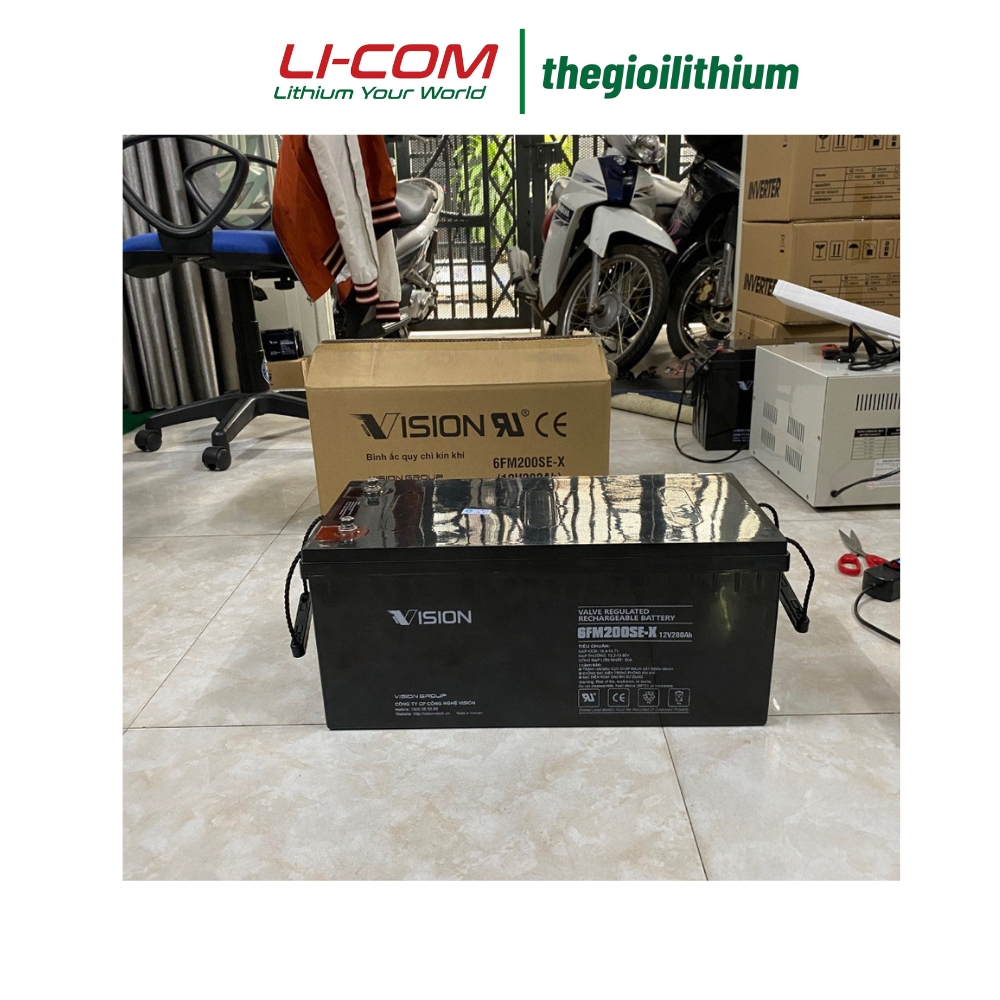 Ắc quy AGM kín khí Vision 12V, 200Ah 6FM200SE-X 4 Ắc quy AGM kín khí Vision 12V, 200Ah 6FM200SE-X - Ảnh 4