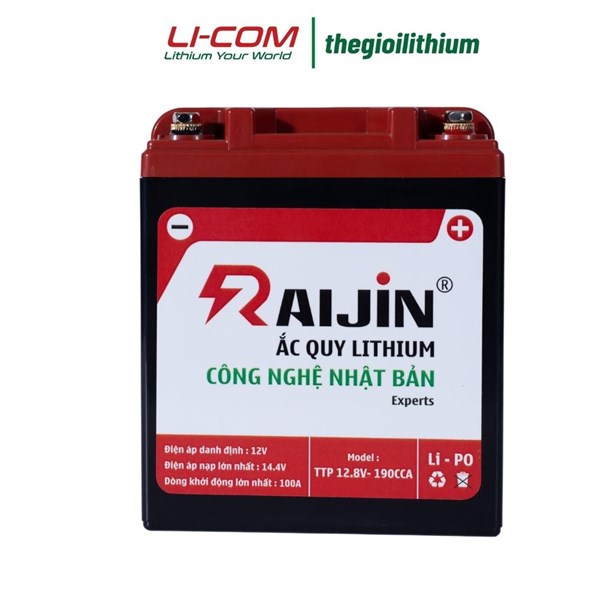 Ắc quy lithium khởi động xe máy 12V - 7Ah experts L, công nghệ lithium Nhật Bản của Raijin 1 Ắc quy lithium khởi động xe máy 12V - 7Ah experts L, công nghệ lithium Nhật Bản của Raijin