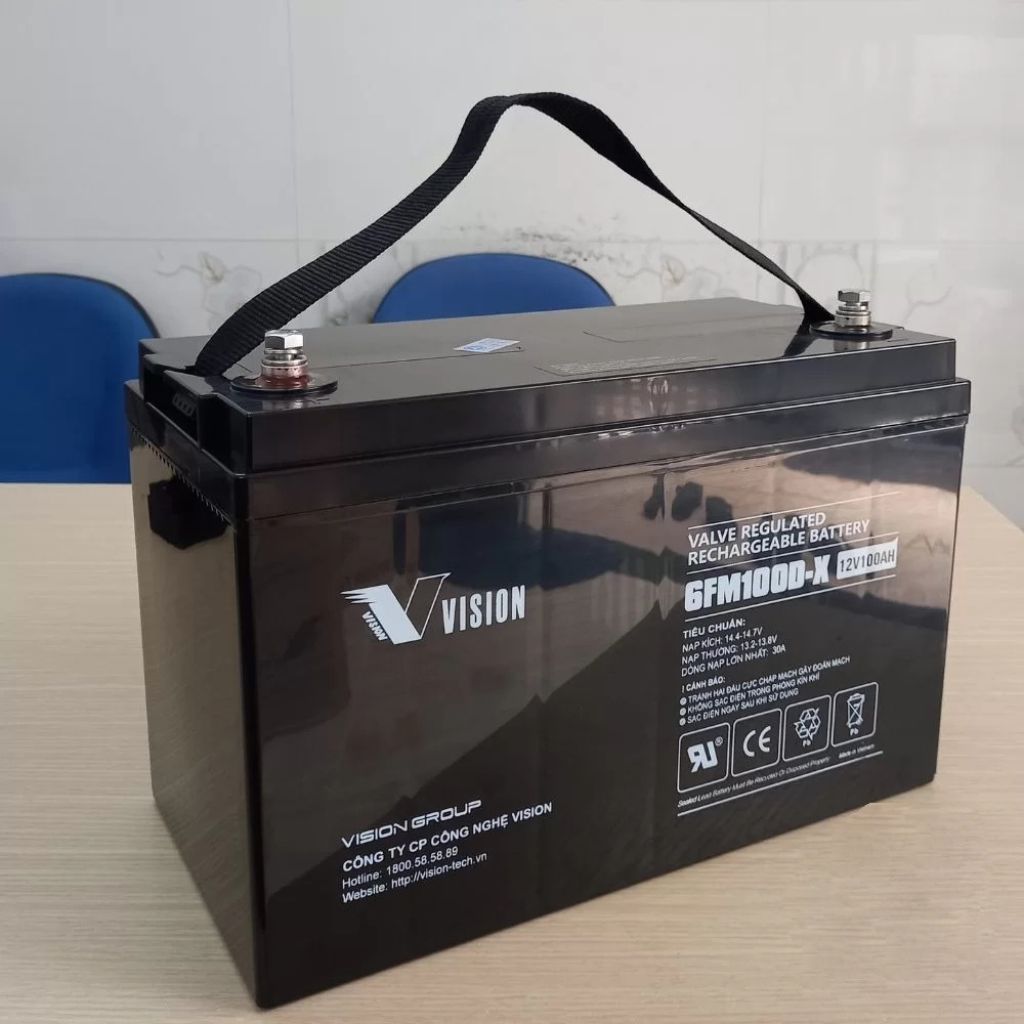 Ắc quy lưu trữ solar dòng xả sâu 12V, 100Ah 6FM100D-X 1 Ắc quy lưu trữ solar dòng xả sâu 12V, 100Ah 6FM100D-X