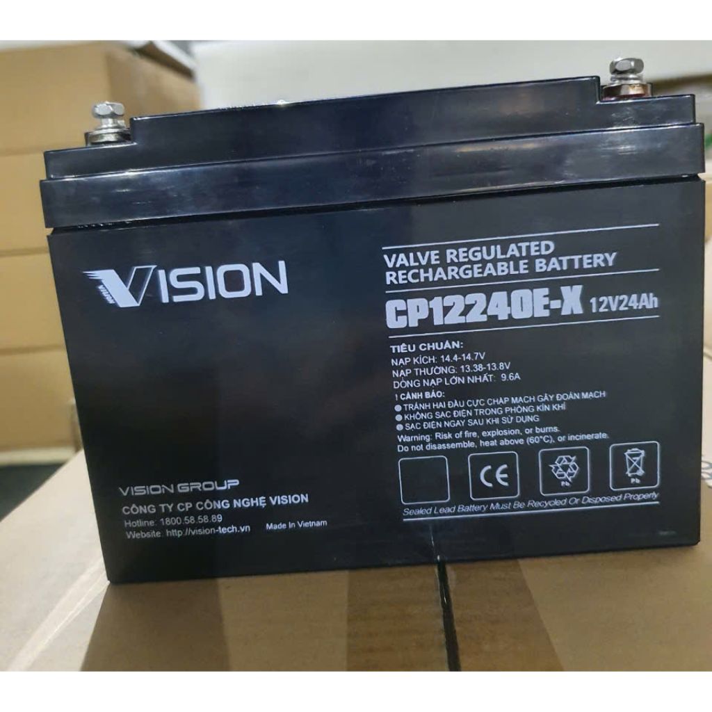 ac quy vision 12v 24ah cp12240e