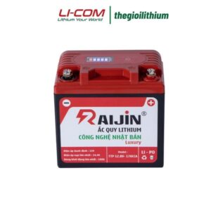 Ắc quy lithium khởi động xe máy 12V - 6Ah Luxury M, công nghệ lithium Nhật Bản của Raijin