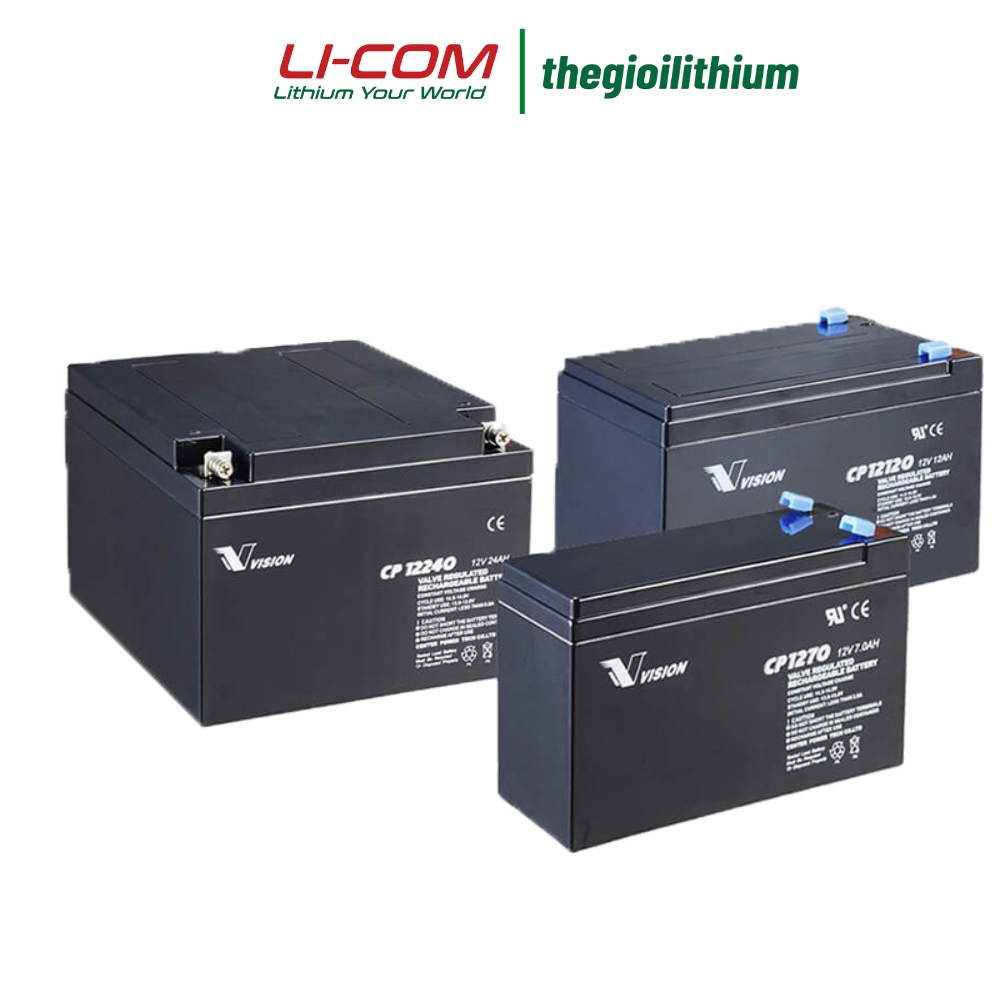 Ắc quy Vision 12V, 7Ah CP1270 dùng cho UPS, loa kéo, cửa cuốn, thang máy 3 Ắc quy Vision 12V, 7Ah CP1270 dùng cho UPS, loa kéo, cửa cuốn, thang máy - Ảnh 3