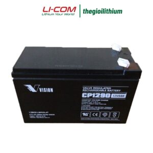 Ắc quy Vision 12V, 9Ah CP1290 dùng cho UPS, loa kéo, cửa cuốn, thang máy 4 cp1290