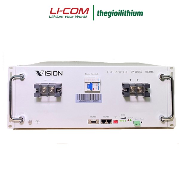 Pin Lithium viễn thông Vision 48V, 100Ah V-LFP48100, ắc quy lithium viễn thông V-LFP48100 3 Pin Lithium viễn thông Vision 48V, 100Ah V-LFP48100, ắc quy lithium viễn thông V-LFP48100 - Ảnh 3