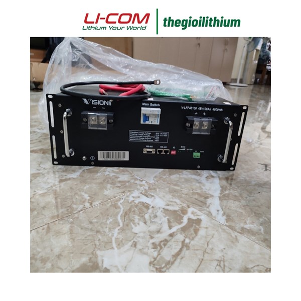 Pin Lithium viễn thông Vision 48V, 100Ah V-LFP48100, ắc quy lithium viễn thông V-LFP48100 2 Pin Lithium viễn thông Vision 48V, 100Ah V-LFP48100, ắc quy lithium viễn thông V-LFP48100 - Ảnh 2