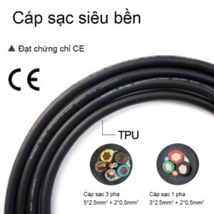 Trụ sạc ô tô điện AC 32A 22kW 3 pha 32 5 cap sac o to dien