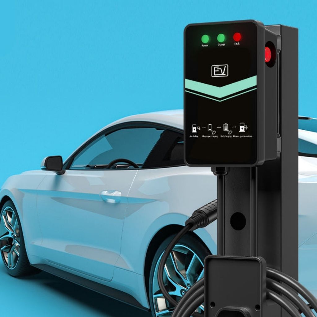 Trạm sạc ô tô điện EV AC 32A 7KW treo tường có đèn báo GEV201 1 Trạm sạc ô tô điện EV AC 32A 7KW treo tường có đèn báo GEV201