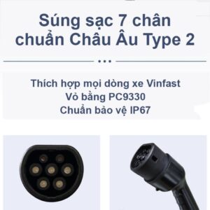 Trụ sạc ô tô điện AC 32A 22kW 3 pha 25 tram sac o to dien 7 kw treo tuong quet the chinh dong 4