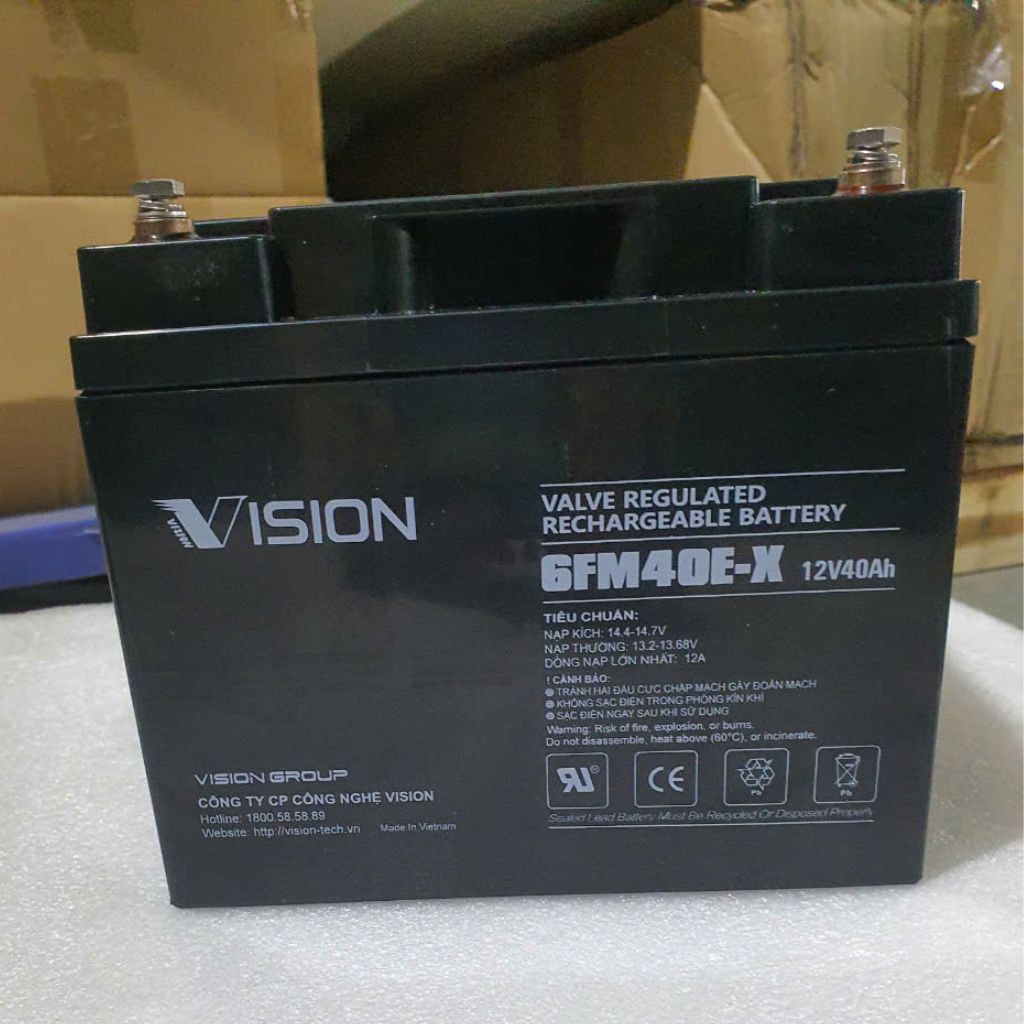 ac quy vision 12v 40ah 6fm40e