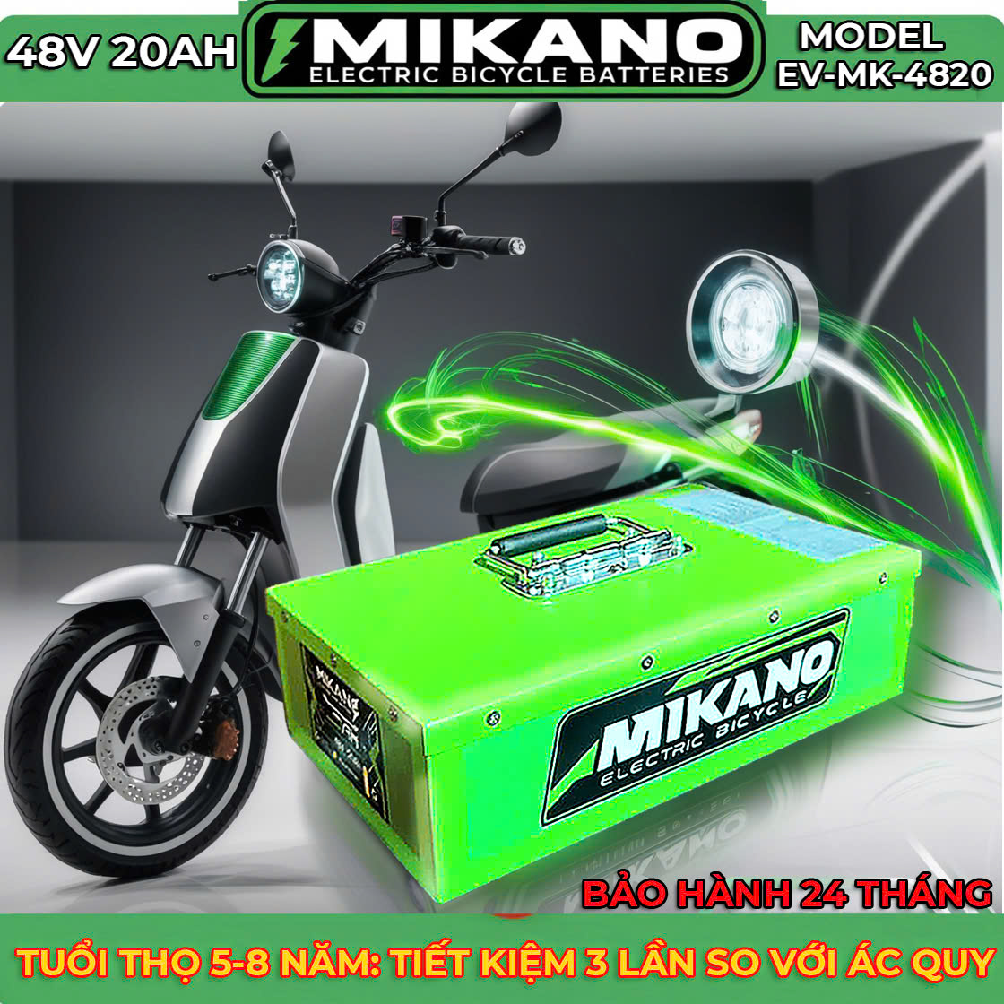 Pin lithium xe điện 48V 20Ah 4 Pin lithium xe điện 48V 20Ah - Ảnh 4