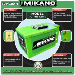 Pin lithium 60V 30Ah xe máy điện 10 pin xe dien 60v 30ah