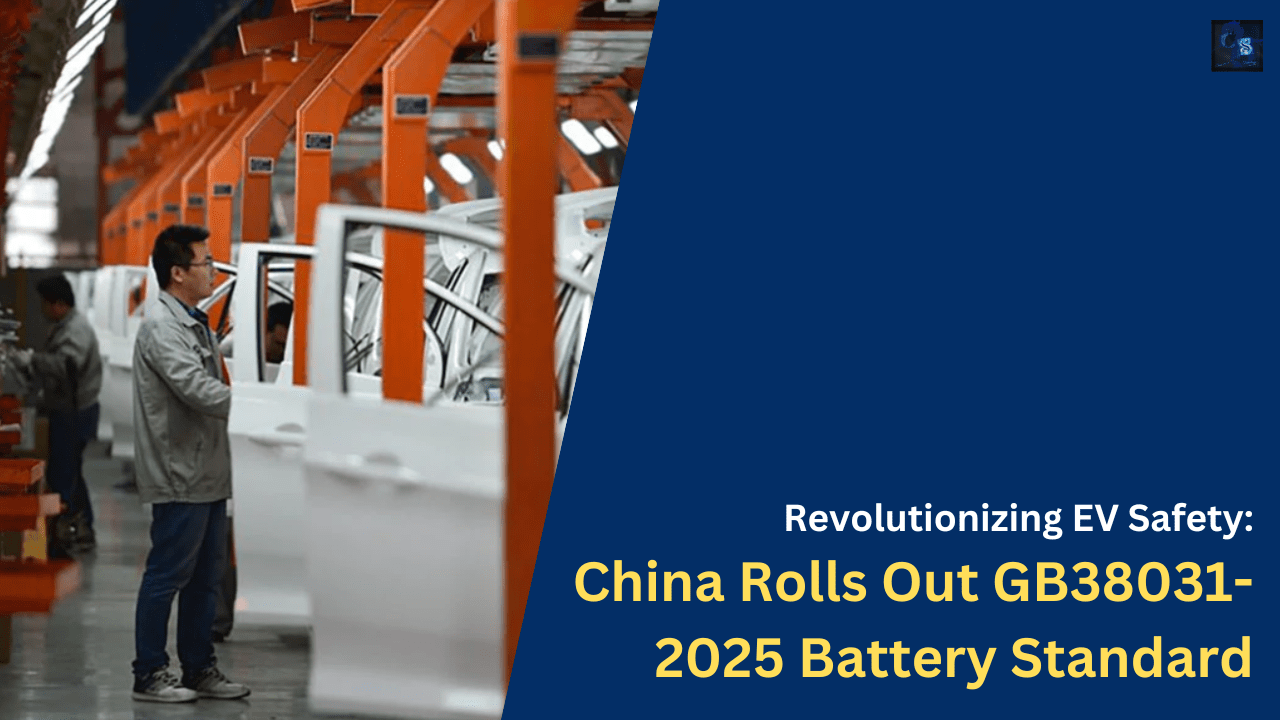 Revolutionizing EV Safety China Rolls Out GB38031 2025 Battery Standard