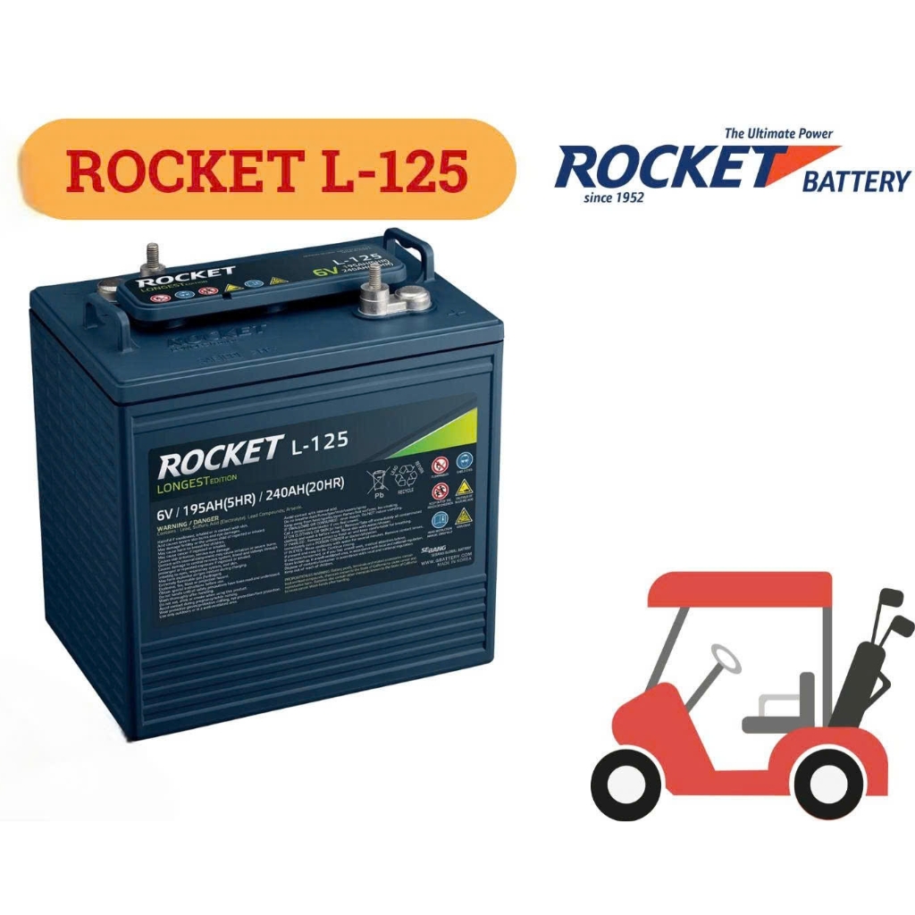 Ắc quy xe điện Rocket L-125 (6V 240Ah) 2 Ắc quy xe điện Rocket L-125 (6V 240Ah) - Ảnh 2
