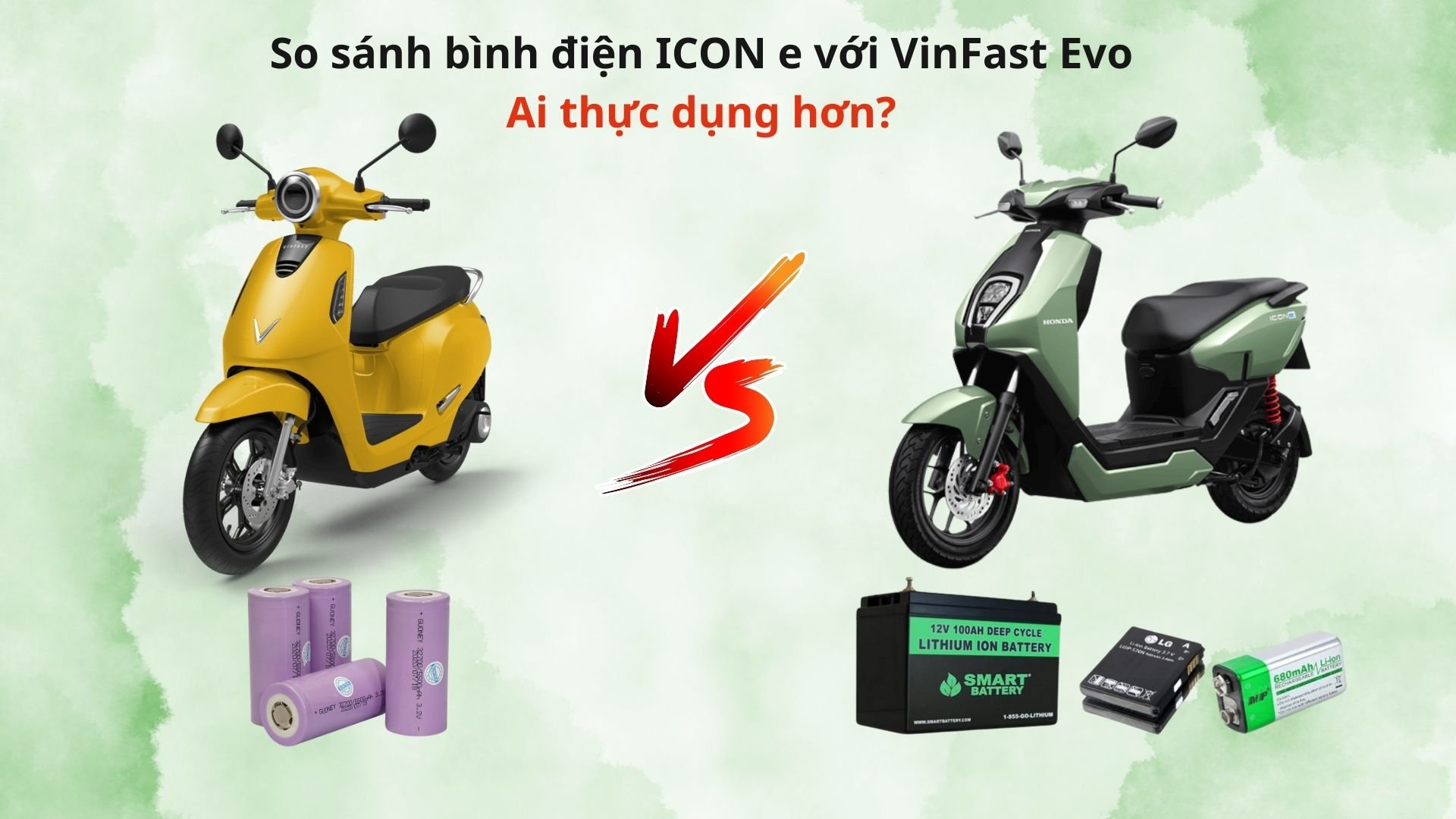 so sanh binh dien icon e voi vinfast evo