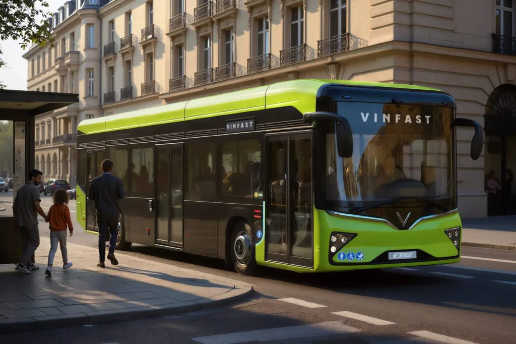 VinFast ra mắt xe buýt điện tại Busworld Europe 2025: Mở rộng tầm nhìn xanh tại thị trường châu Âu 1 xe buyt dien vinfast
