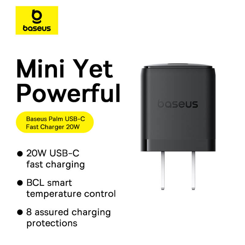 Alternative view of Củ Sạc Nhanh 20w Baseus Palm PD Nhỏ Gọn Chống Quá Dòng Quá Tải Nhiệt