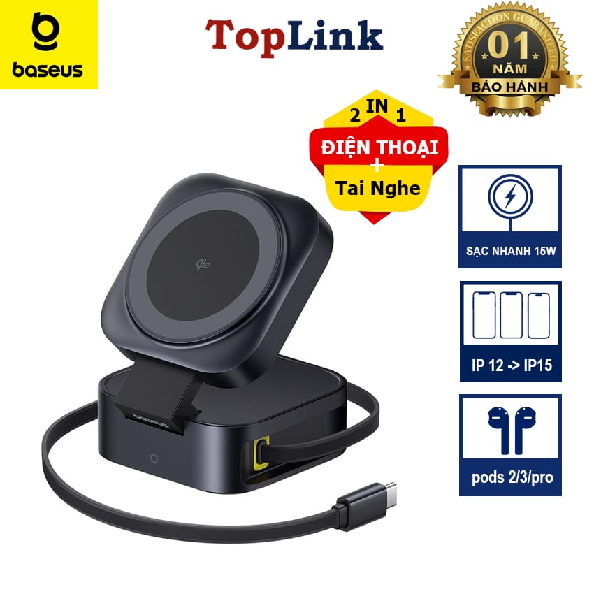 Đế Sạc Không Dây 67w Baseus MagPro 2 IN 1 Magnetic Wireless Charger