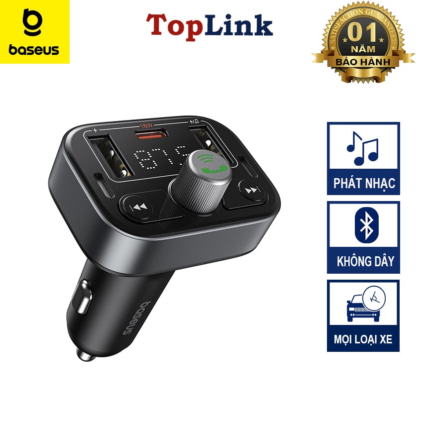 Tẩu Nghe Nhạc Baseus S-09 Pro Series Car Dành Cho Xe Hơi, Có Đài FM